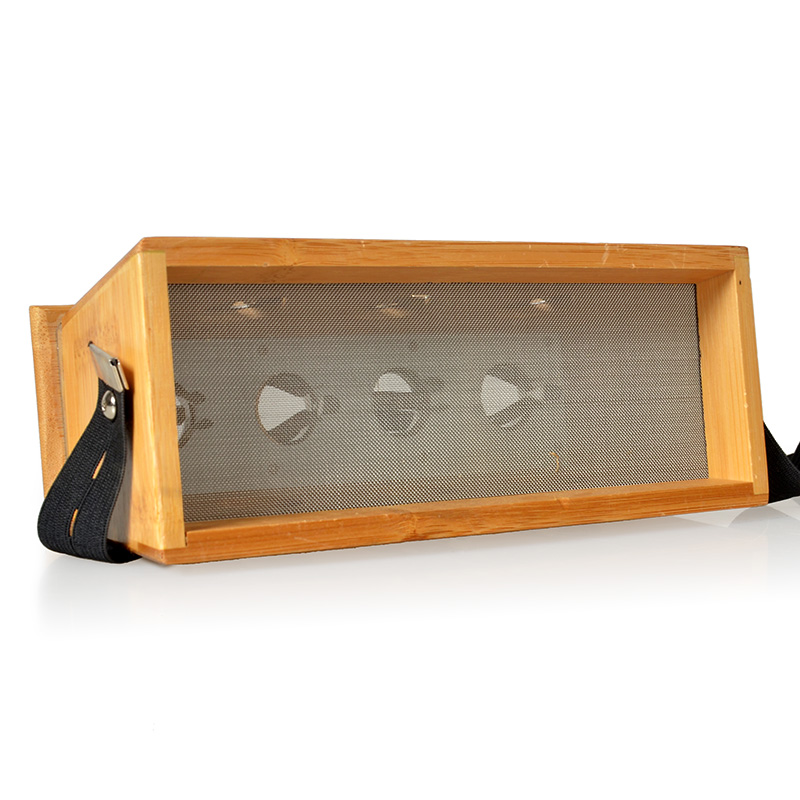 绿源堂 四孔长方形竹质艾灸盒 木质随身灸家用全身通用熏艾条仪器