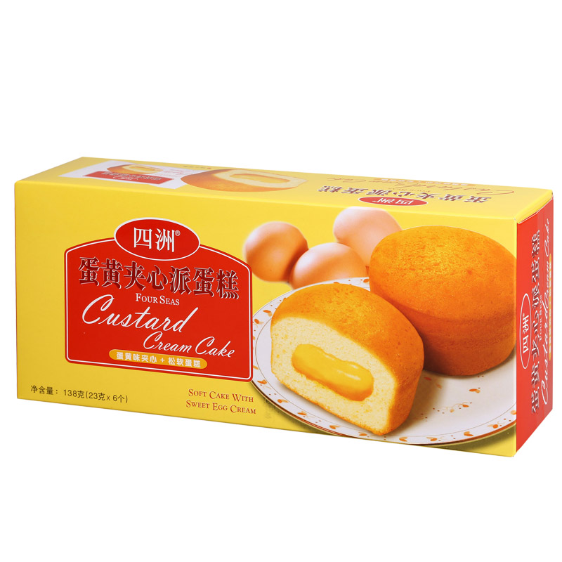 四洲夹心派蛋糕138g蛋黄派注心派西式甜点心面包小吃糕点休闲网红早餐