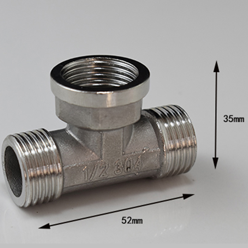 名荣 不锈钢接头内外丝三通弯头对丝直接4分螺纹自来水管铜外丝配件