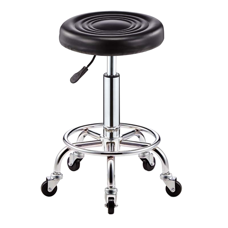 【京品优选】华恺之星吧台椅 凳子家用可升降吧台凳酒吧旋转前台收银椅高脚凳 【黑色吧台凳】【升级灵动铁轮款】HK106