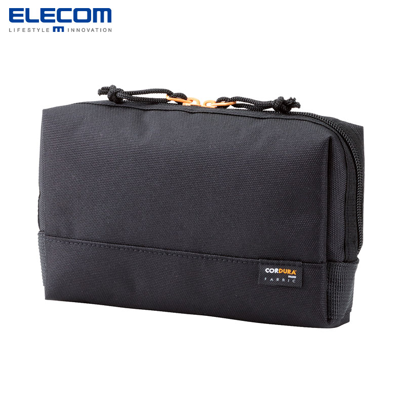 宜丽客(ELECOM) 数码配件收纳包出差便携手包耳机充电器数据线移动电源数码整理袋 黑色数码收纳包