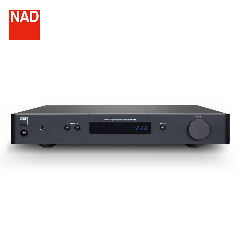 NAD C 338 音箱 音响 2.0声道高保真 HIFI发烧级纯功放机 大功率放大器 （黑色）