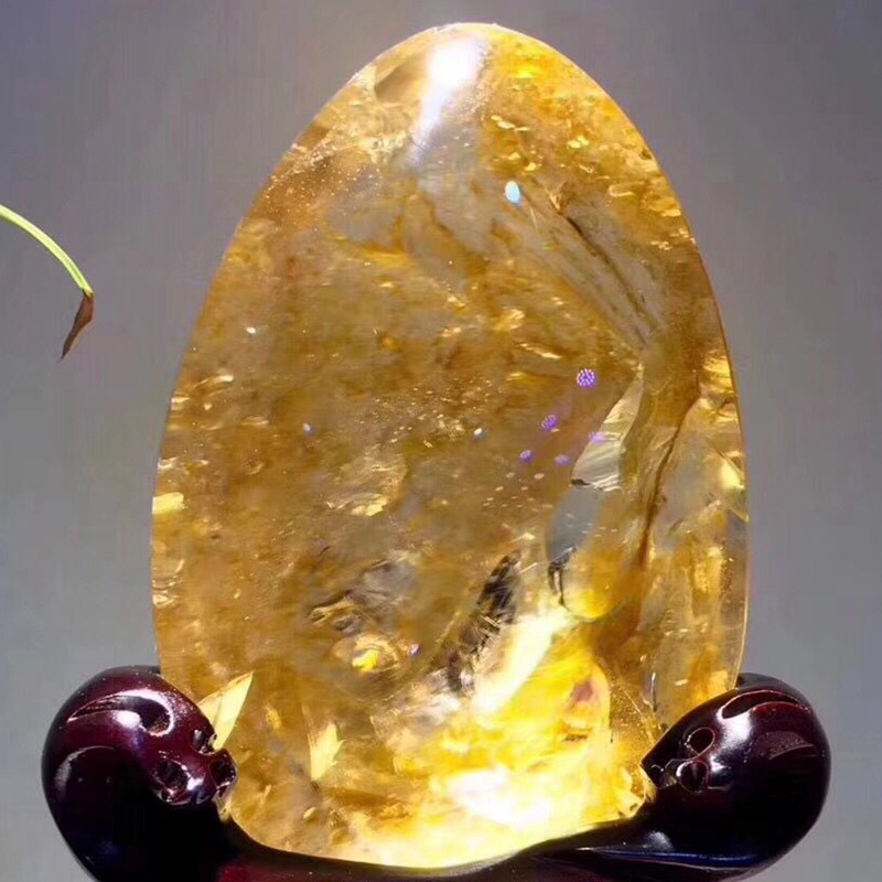 诺源珠宝 天然黄水晶黄胶花原石摆件晶体通透 巴西黄水晶原矿石水晶