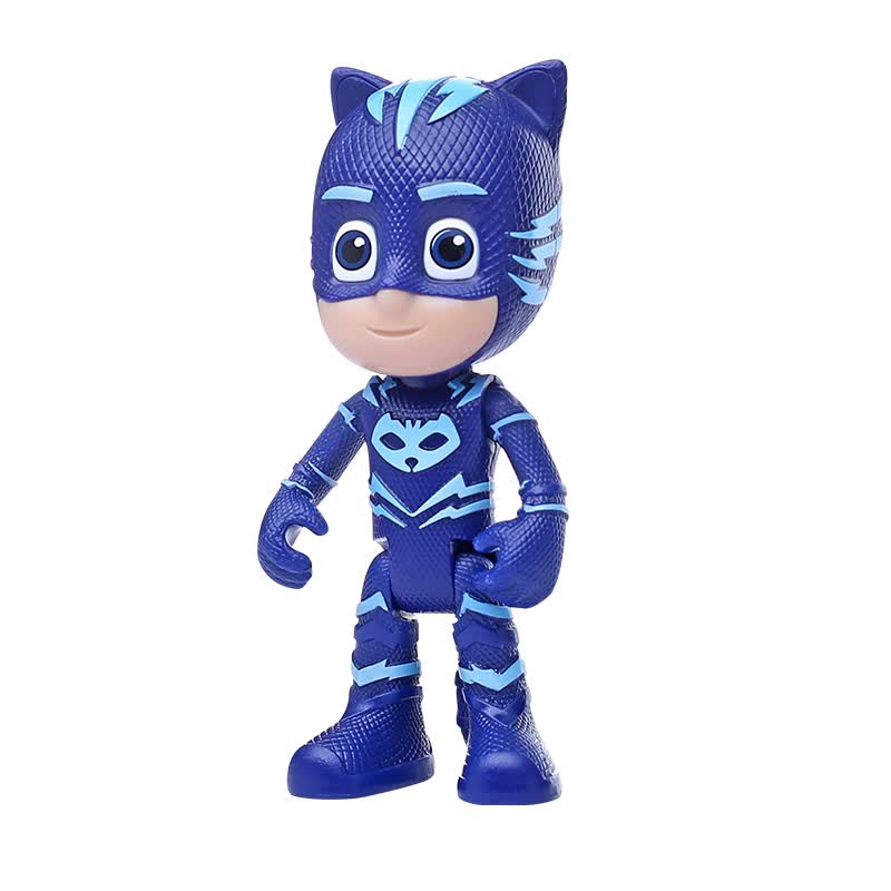 睡衣小英雄(pj masks)蒙面睡衣侠玩具可动玩偶公仔系列套装猫小子飞壁