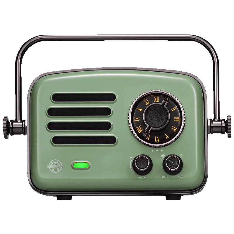猫王音响旅行者2号手提智能网络音箱便携式小型音响无线蓝牙复古户外环绕重低音乐播放器 极光绿