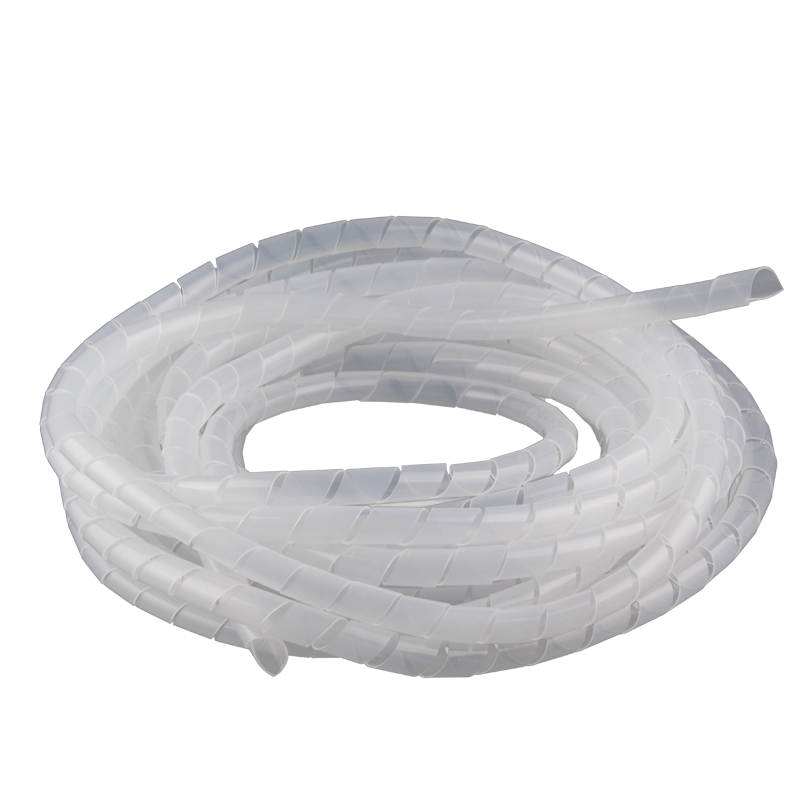 开图缠绕管电线保护管缠绕带白色塑料线缆保护套充电线包线理线管绕线