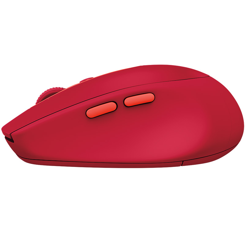 罗技（Logitech）M590无线蓝牙轻音鼠标 双模连接 办公商务笔记本家用鼠标 Flow技术 宝石红