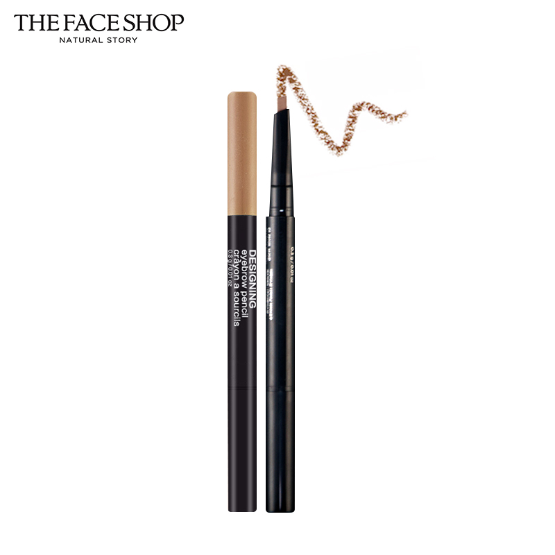 菲诗小铺（THE FACE SHOP） 自动眉笔细初学者一字眉砍刀眉笔防水防汗女持久不易晕染 fmgt 02灰棕色