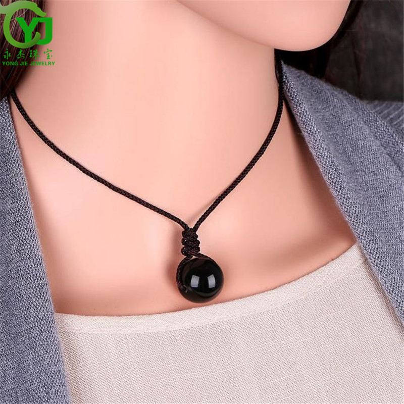 永杰珠宝 原创玛瑙吊坠颈链脖子饰品颈带脖颈简约配饰短款女友礼物 翡翠吊坠