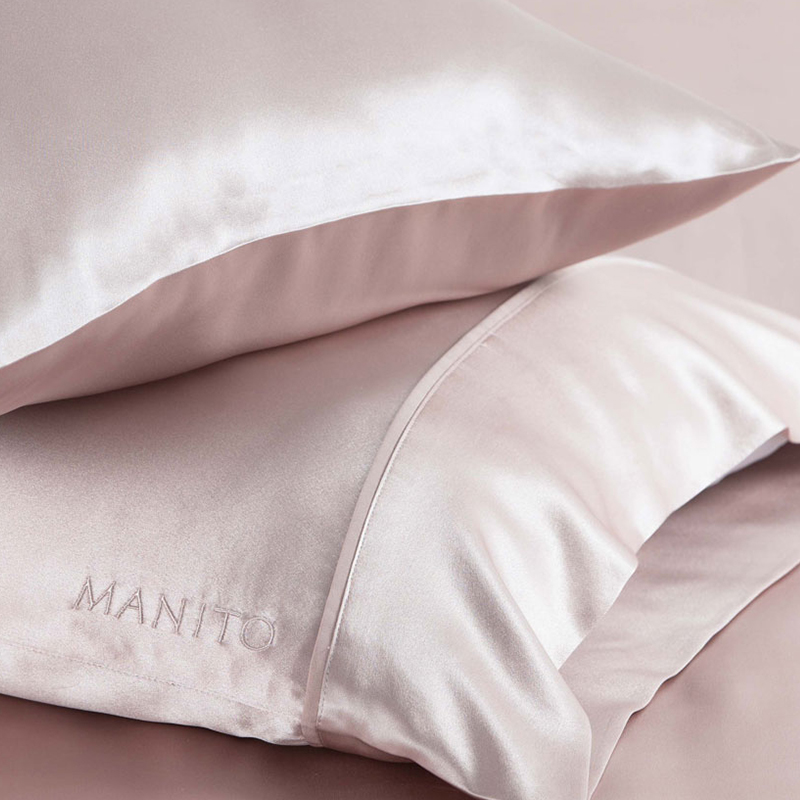 manito/曼尼陀 the 22真丝美式枕套 护肤桑蚕丝床品 甜藕粉 cal king