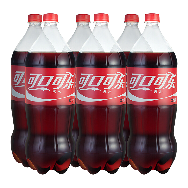 可口可乐 Coca-Cola 汽水 碳酸饮料 2L*6瓶 整箱装 可口可乐出品 新老包装随机发货4428400