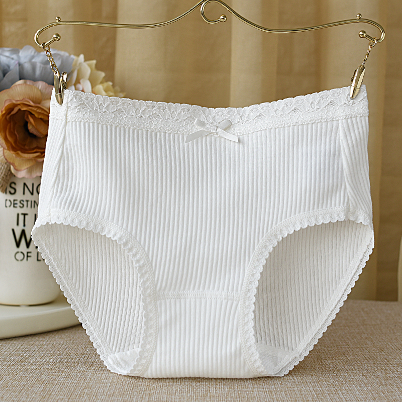 安优棉5条装女士内裤女纯棉中腰棉质面料不夹pp不卡裆透气包臀三角裤 I盒(浅绿 白色 黄色 玉色 淡蓝) XL