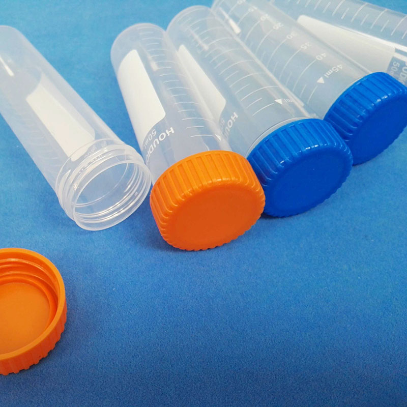 塑料离心管50ml螺口圆底试管 刻度 样品管ep管50支
