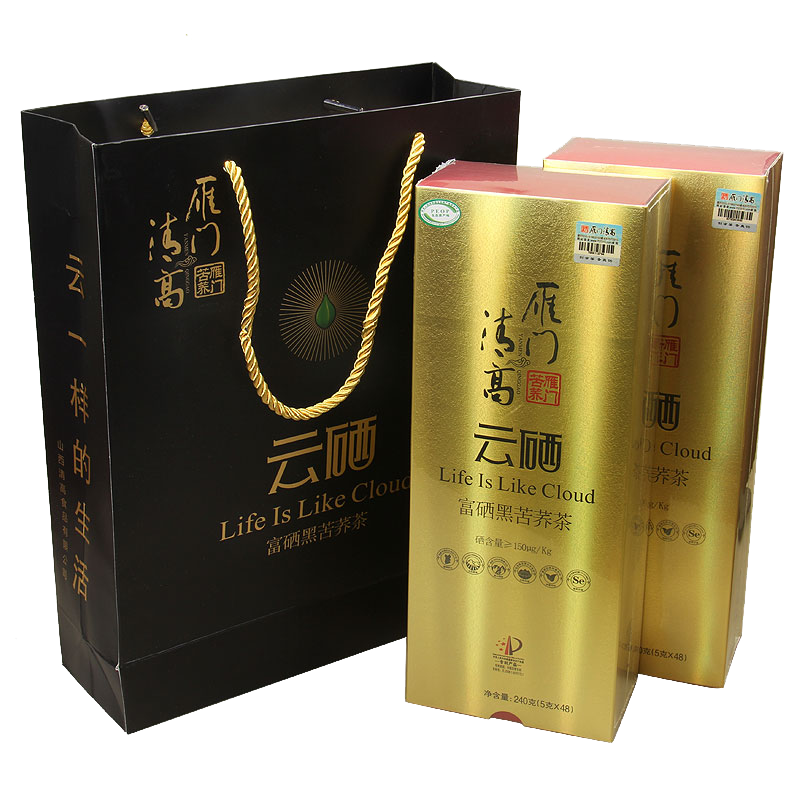 雁门清高黑苦荞茶礼盒240g*2云硒富硒山西特产苦荞麦茶