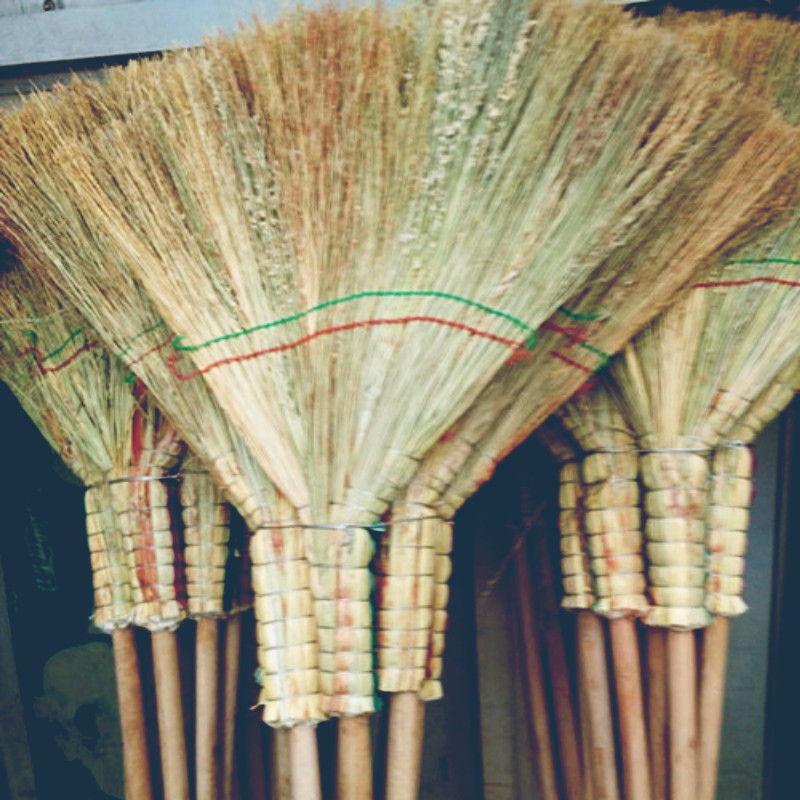 欧丽家 手工扫帚手工扫把硬毛高粱净苗扫地笤帚工厂单位用扫帚一把