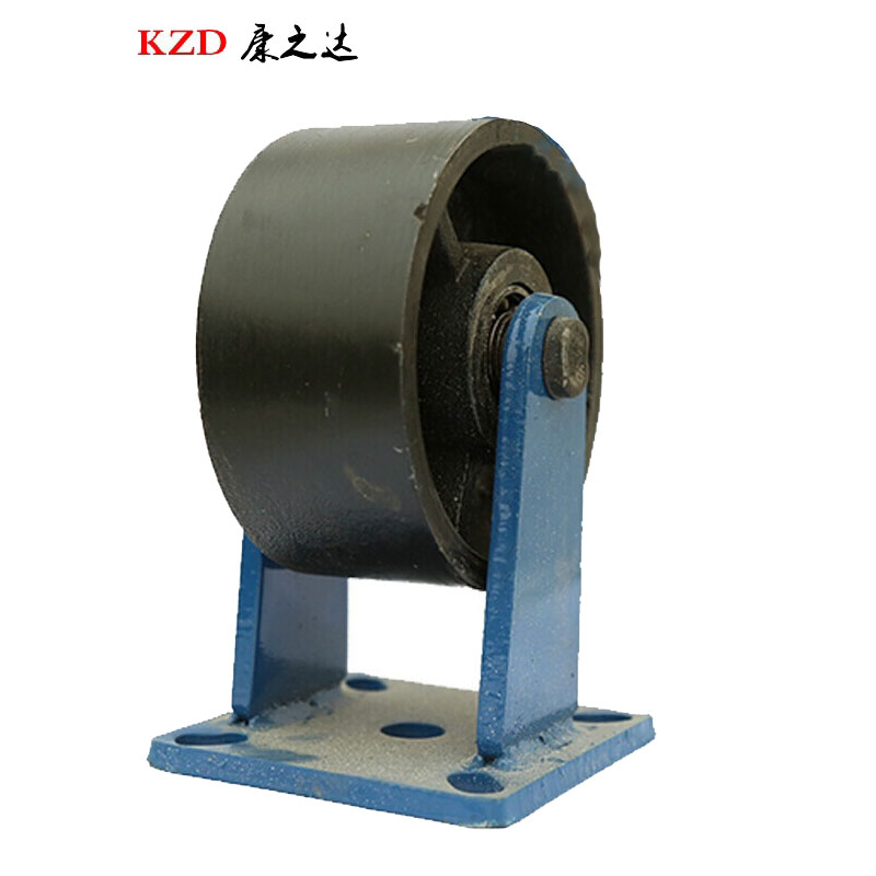 6寸8寸超重型铸铁万向轮龙门架轮子矿山煤矿重型设备轮 6寸定向