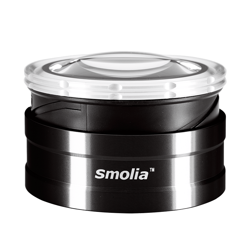 (smolia)变倍led放大镜带灯便携免手持看手机看说明书老人阅读镜 黑色