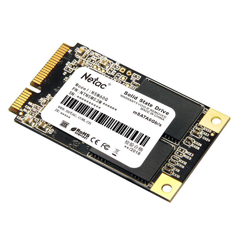 朗科（Netac）60GB SSD固态硬盘 MSATA接口 N5M迅猛系列 纤薄小巧 动力强劲