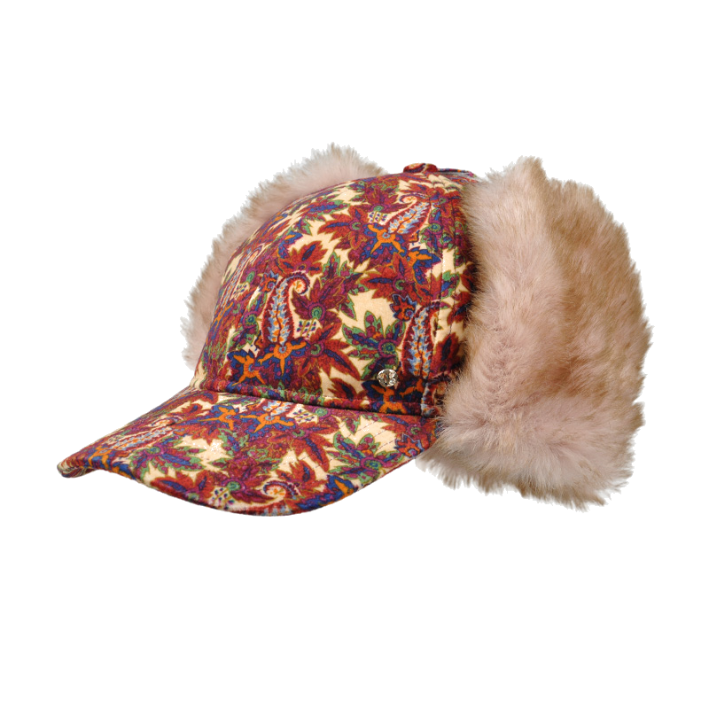 卡蒙（Kenmont）保暖护耳帽子棉帽加厚骑行帽女士棒球帽冬帽韩版鸭舌帽2504 深红色 均码 57.5cm