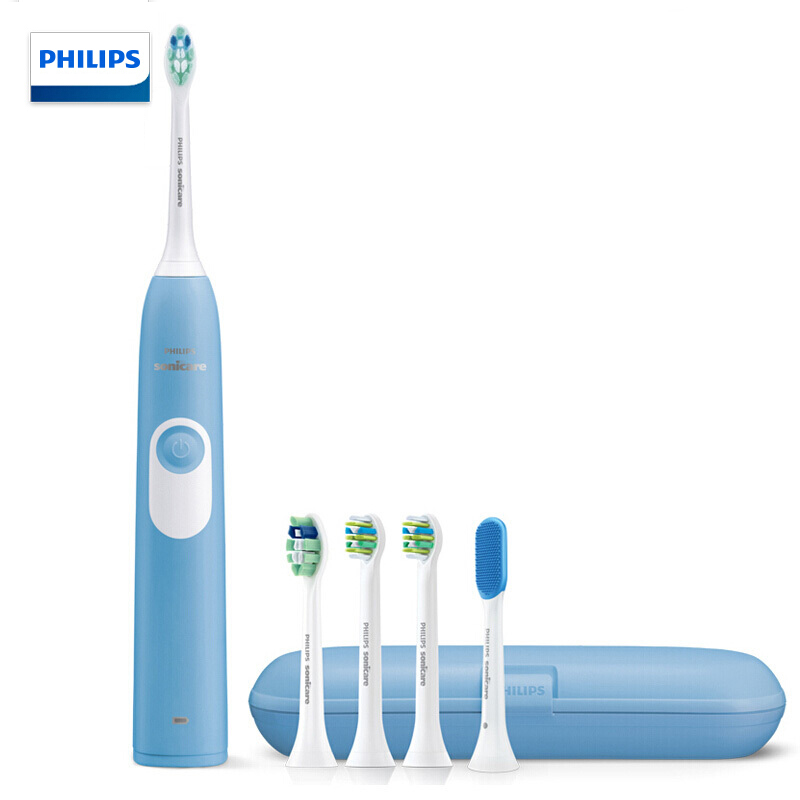 飞利浦（PHILIPS）电动牙刷 声波震动成人牙刷正畸系列 带齿间护理刷头舌苔刷HX6275/63