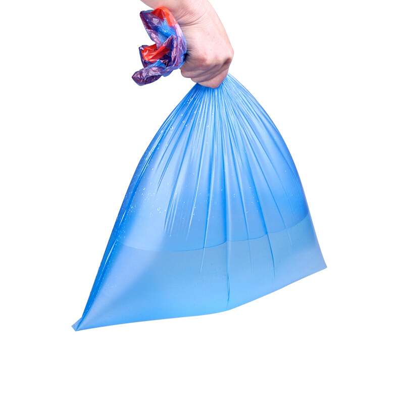 优云 不脏手穿绳垃圾袋 加厚手提式厨房家用提垃圾清洁袋 自动收口 自动收口45cm*50cm（10卷200只）