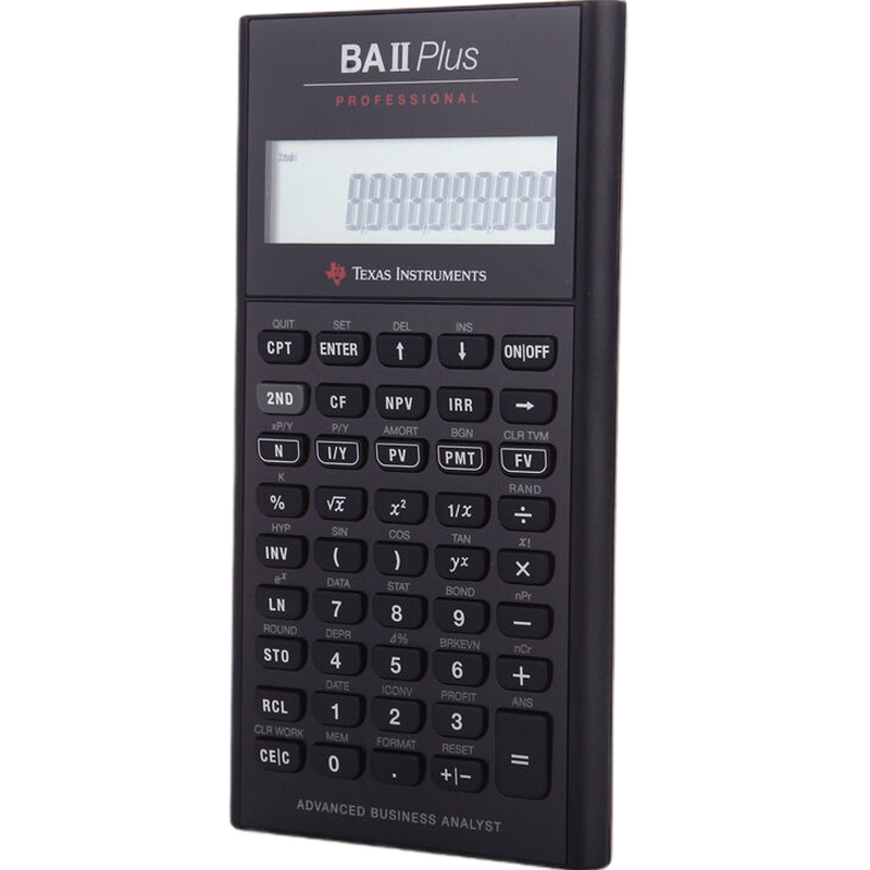 TEXAS INSTRUMENTS德州儀器ba ii plus pro專(zhuān)業(yè)版理財金融計算器TI-BAII/CMA/CFA/FRM計算機
