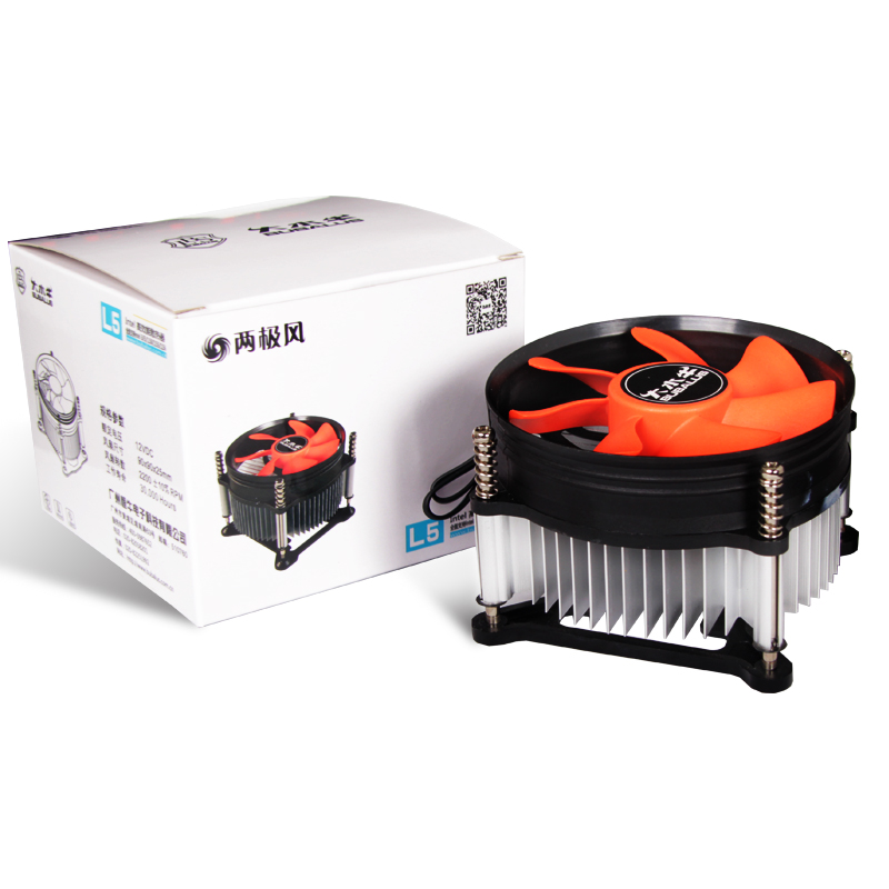 大水牛（BUBALUS）L5 CPU散热器（支持INTEL115X/台式电脑风冷散热器/9CM风扇/附带硅脂）