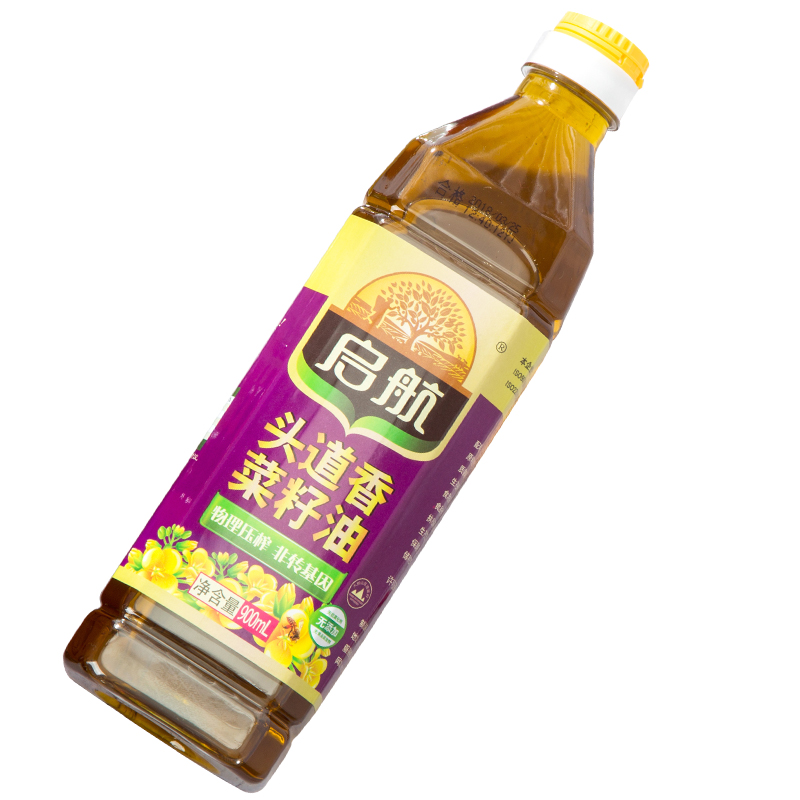 启航头道香菜籽油900ml/瓶 非转基因压榨食用油