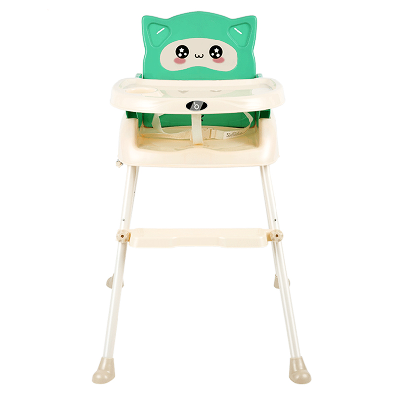 宝宝好 儿童餐椅多功能可折叠便携式宝宝餐椅婴儿吃饭餐桌椅子小孩座椅BB凳 抹茶绿