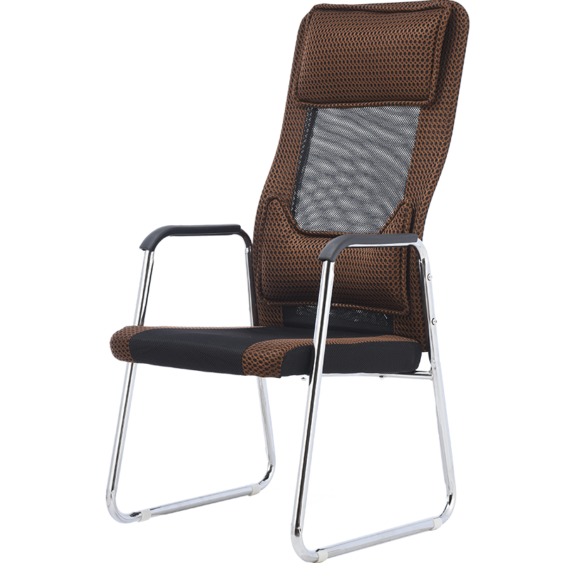 舒客艺家 电脑椅办公椅电脑椅子家用麻将椅 棋牌椅弓形椅靠背椅老板椅 75-棕