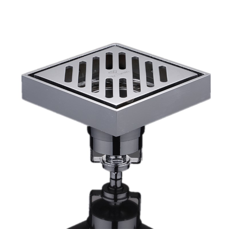 返必克 全铜防臭隐形地漏下水管防反水卫生间大排量 淋浴房地漏全铜内