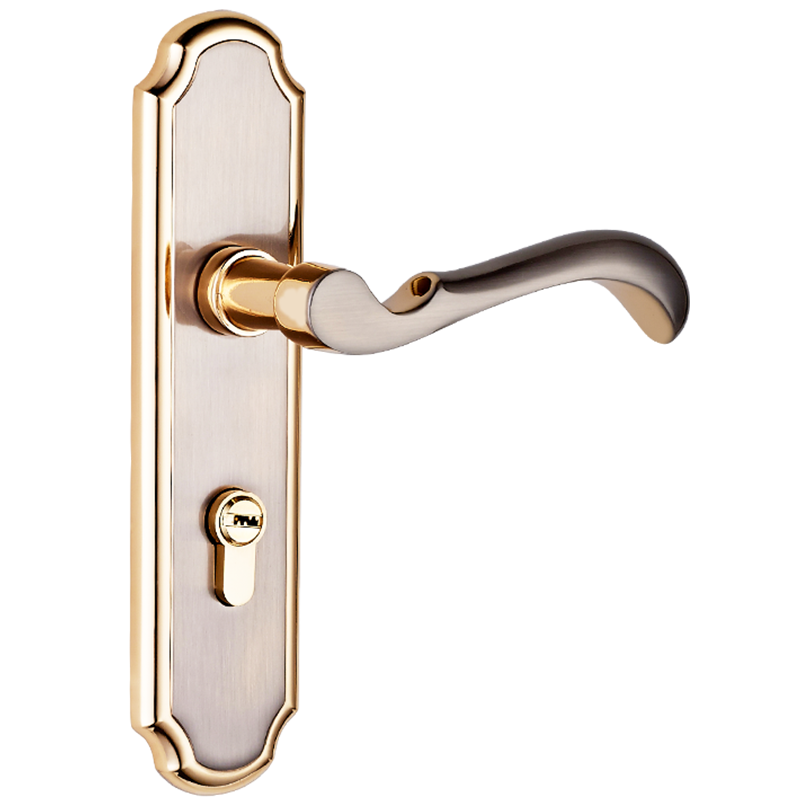 【好评破2万+】卡贝静音门锁室内卧室房磁吸门锁房间门金色实木门把手分体锁套装通用型锁具五金机械锁 金间拉丝(锌合金双锁舌)*不支持旧锁换新