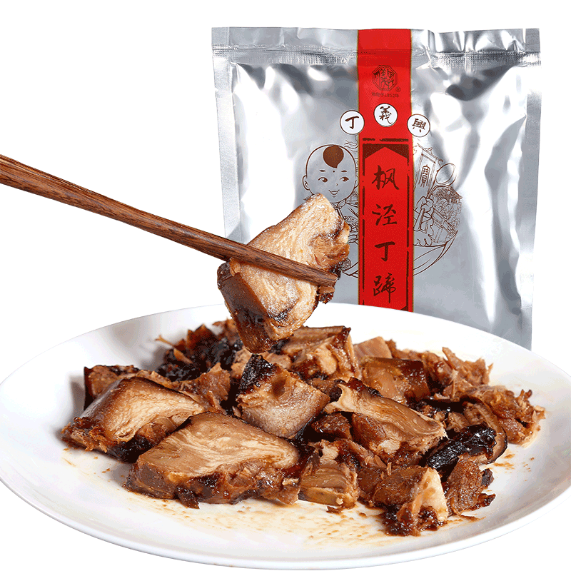【上海馆】丁义兴 枫泾丁蹄 258g袋装 上海特产真空熟食下酒菜猪蹄髈