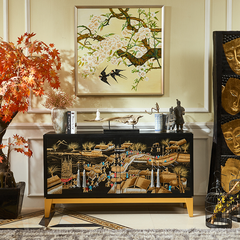 1600*400*900mm清明上河图黑