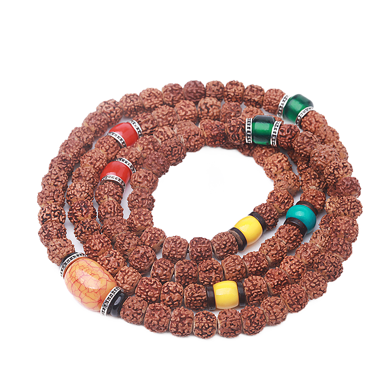 慕木閣 五瓣小金剛菩提108顆手串龍鱗紋菩提子項(xiàng)鏈白菩提佛珠男女mg227 【京東快遞】盤龍紋7*9毫米（通用）