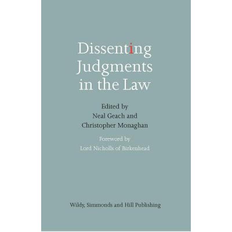 预订 Dissenting Judgments in the Law