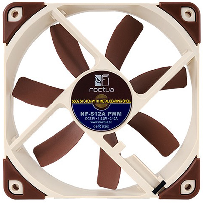 猫头鹰（NOCTUA）NF-S12A PWM 12cm风扇（4针智能温控/CPU风扇）