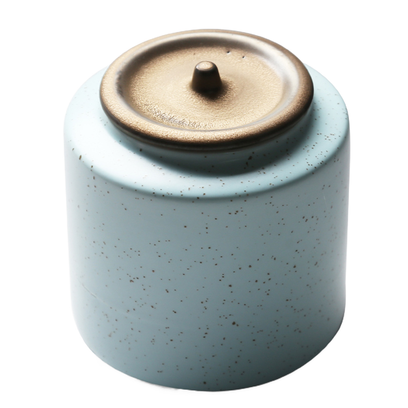 苏氏陶瓷（SUSHI CERAMICS）茶叶罐时尚亚光铁锈盖陶瓷密封罐简装 铁锈蓝