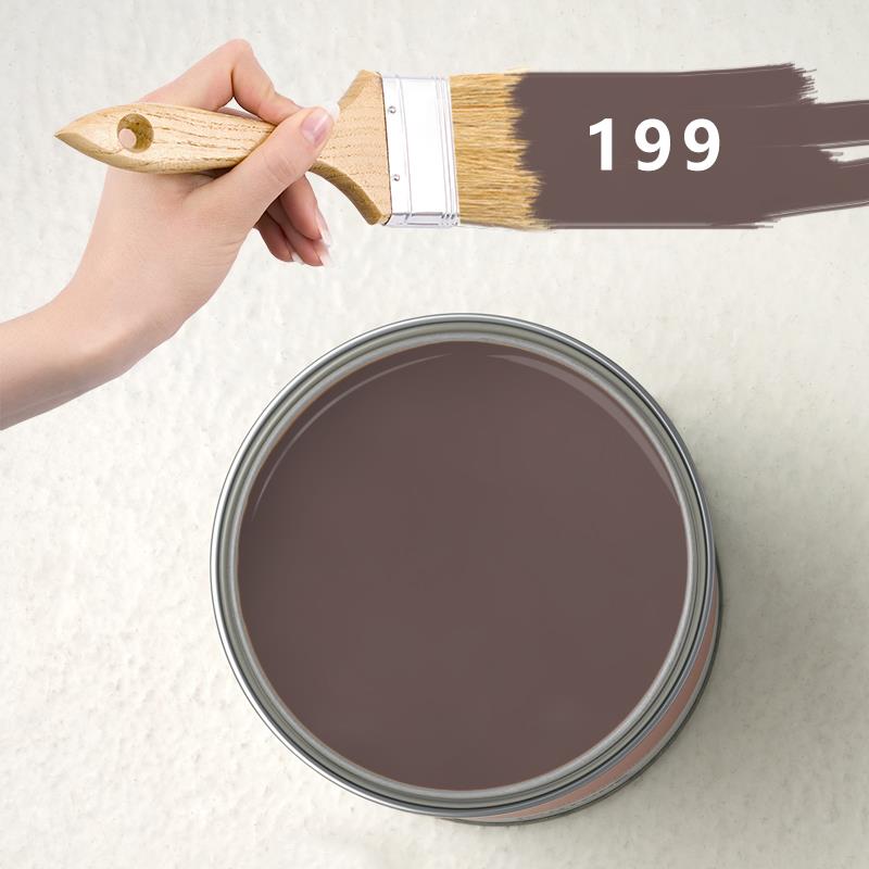 乳胶漆 白色彩色防水耐晒耐候防霉防潮室外油漆墙面漆 深咖啡色199