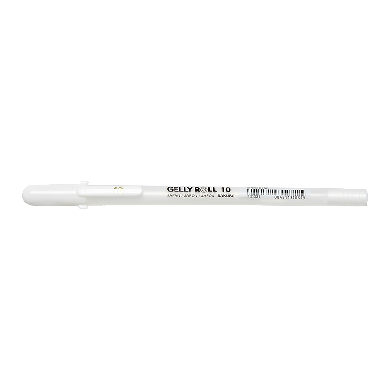 日本樱花(SAKURA)高光笔中性笔波晒笔手绘笔 单支装白色 笔幅0.5mm【日本进口】
