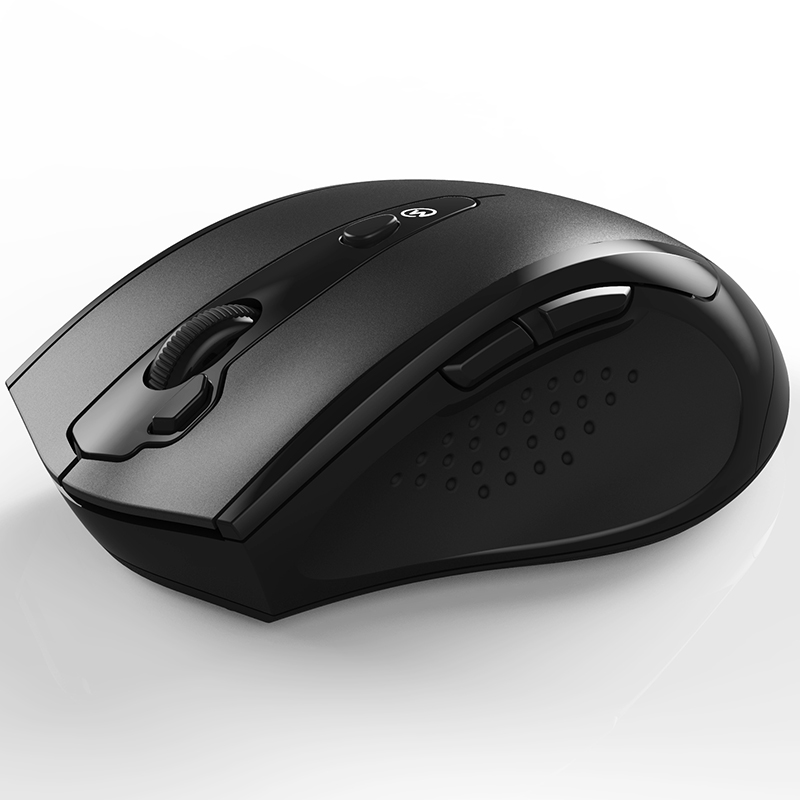 双飞燕（A4TECH）G10-810FS 无线鼠标 静音笔记本台式电脑办公便携鼠标 人体工学大手鼠标 USB接口2.4G 黑色