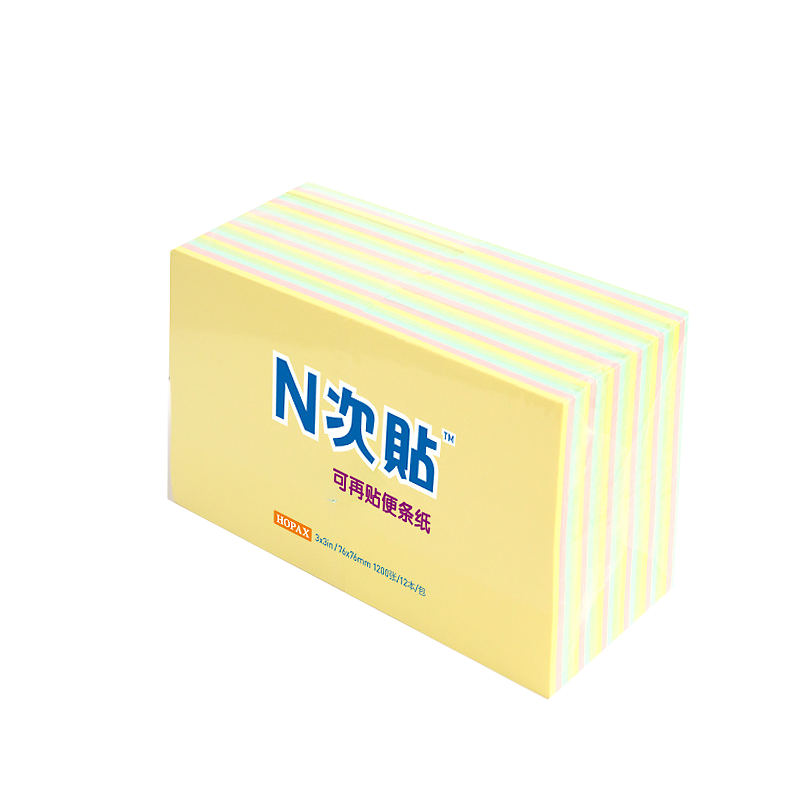 N次貼(STICKN)12本76×76mm四色便利貼/百事貼/便條紙/易事貼 38006JD