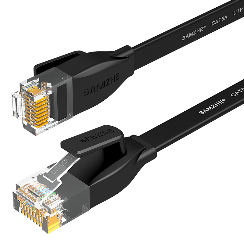 山澤 六類(lèi)網(wǎng)線(xiàn) CAT6類(lèi)千兆純銅扁平網(wǎng)線(xiàn) 電腦寬帶家用監控網(wǎng)絡(luò )連接成品跳線(xiàn) 黑色0.5米HBP6005