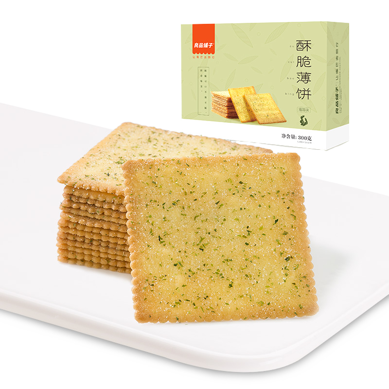 BESTORE 良品铺子 酥脆薄饼 海苔味 300g