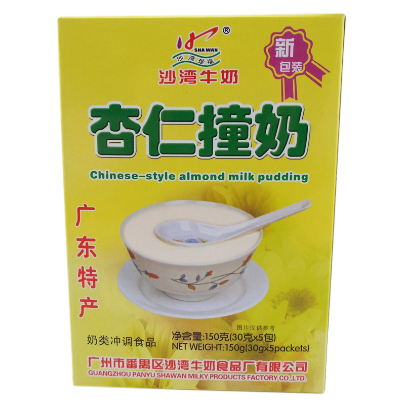沙湾珍福(sha wan)沙湾牛奶 杏仁撞奶150g(30g×5包)奶类冲调食品 即