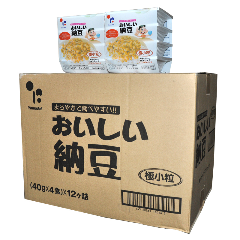 聚鲜品原装进口山大纳豆48盒*40g 北海道拉丝即食纳豆