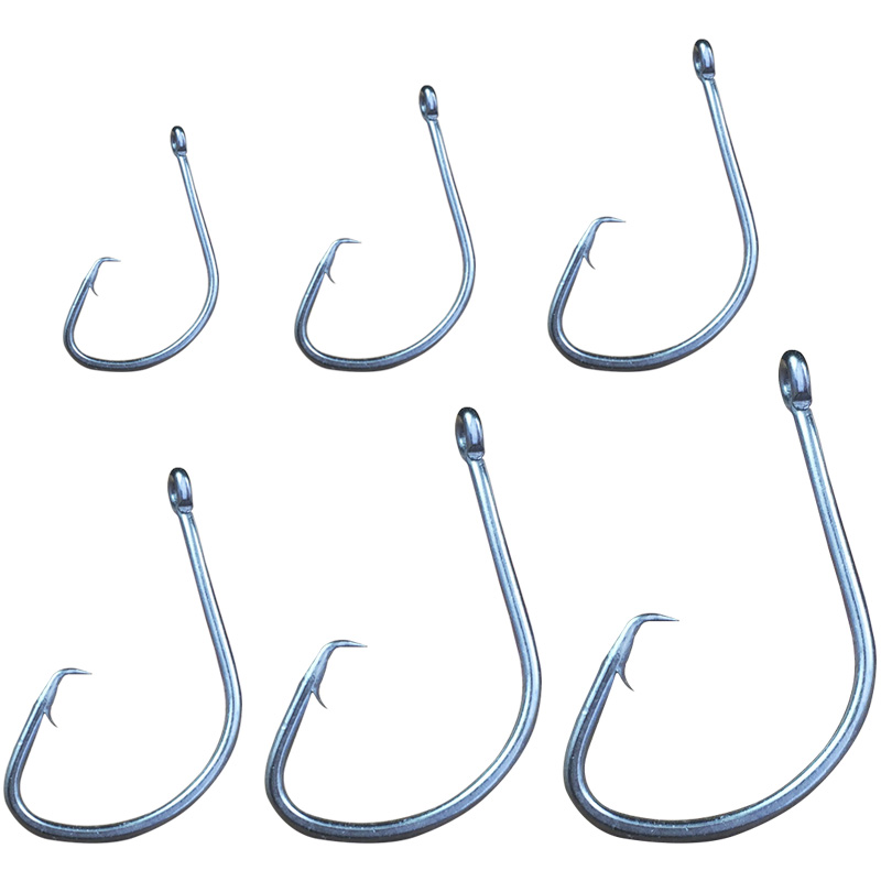 威和海钓路亚鹰嘴弯尖曲柄钩套装加粗鱼钩高碳钢 1#(10支装)鹰嘴曲柄