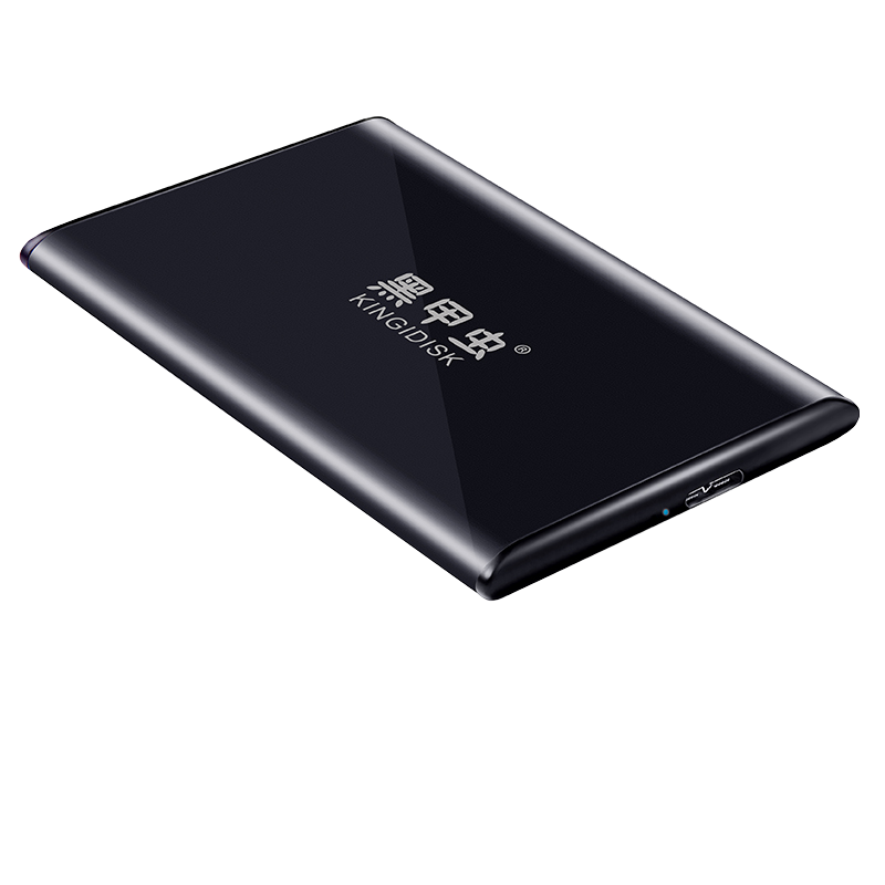 黑甲虫 (KINGIDISK) 500G USB3.0 移动硬盘 SLIM系列 2.5英寸 子夜黑 9.5mm金属纤薄机身 抗震抗压 SLIM500