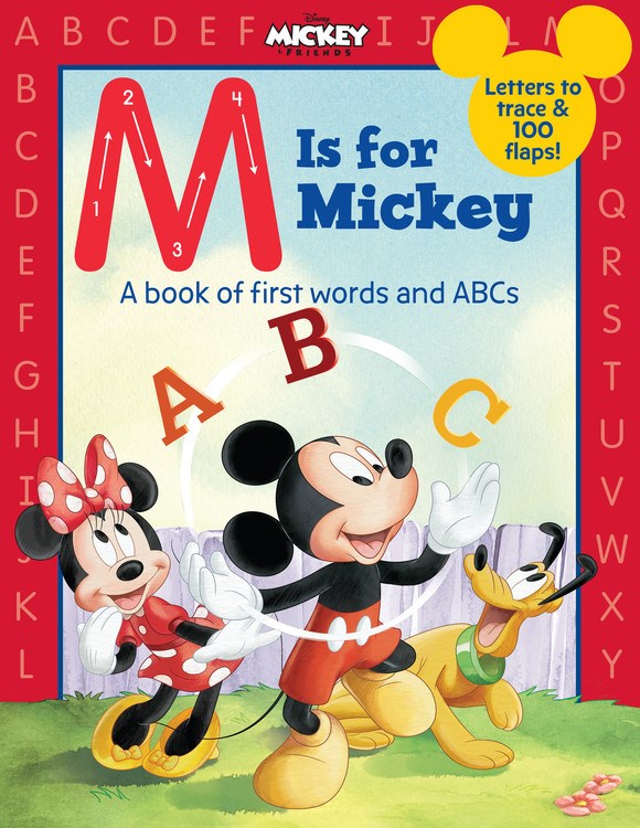 M代表米奇 低幼英语启蒙翻翻纸板书 M is for Mickey进口原版 英文