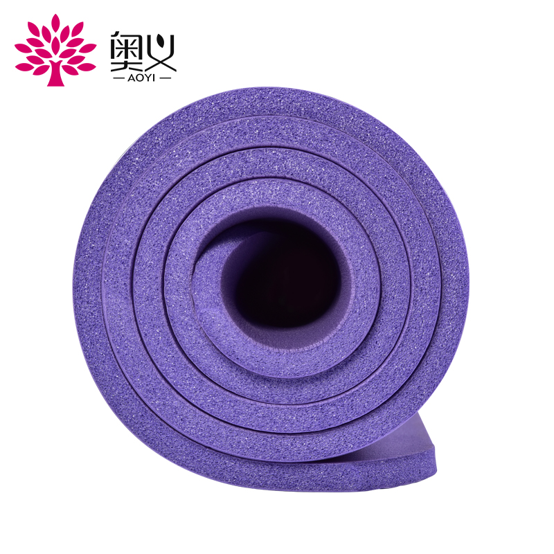 奥义瑜伽垫加厚15MM加宽加长健身垫放在瓷砖上防滑吗？